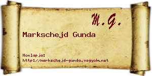 Markschejd Gunda névjegykártya